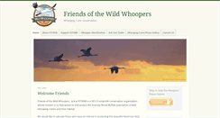 Desktop Screenshot of friendsofthewildwhoopers.org