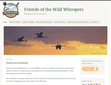 Tablet Screenshot of friendsofthewildwhoopers.org